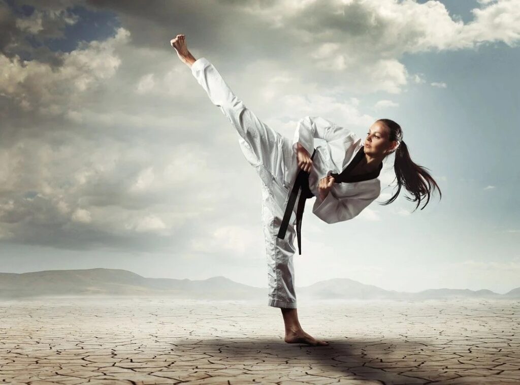 taekwondo kicking