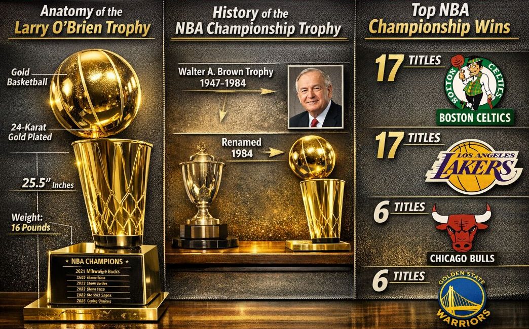 NBA championship trophy breakdown and history