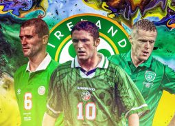 A visual lineup of the most famous Irish football players from different eras of Irish football