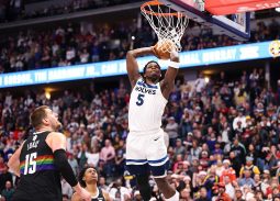Anthony Edwards dunk Timberwolves NBA rising superstar