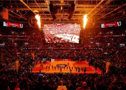 funny March Madness bracket names college basketball arena crowd