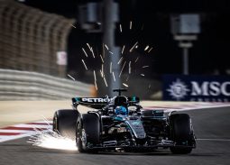 Formula 1 car side profile illustrating airflow and aerodynamic design