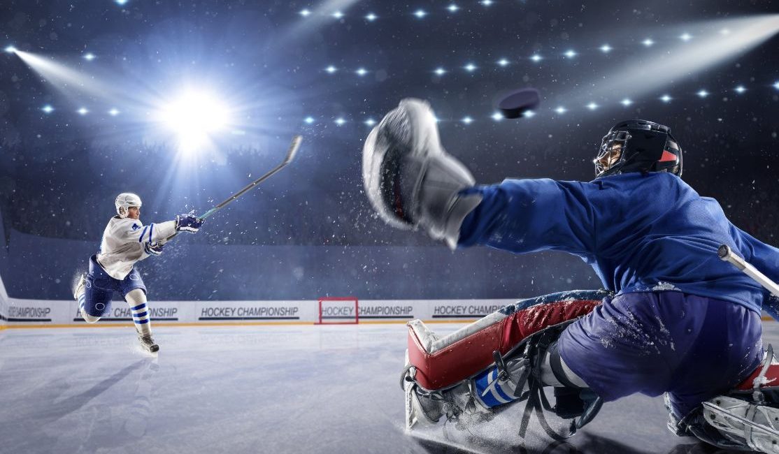 Ice hockey goal on rink - highest paid hockey player in the NHL