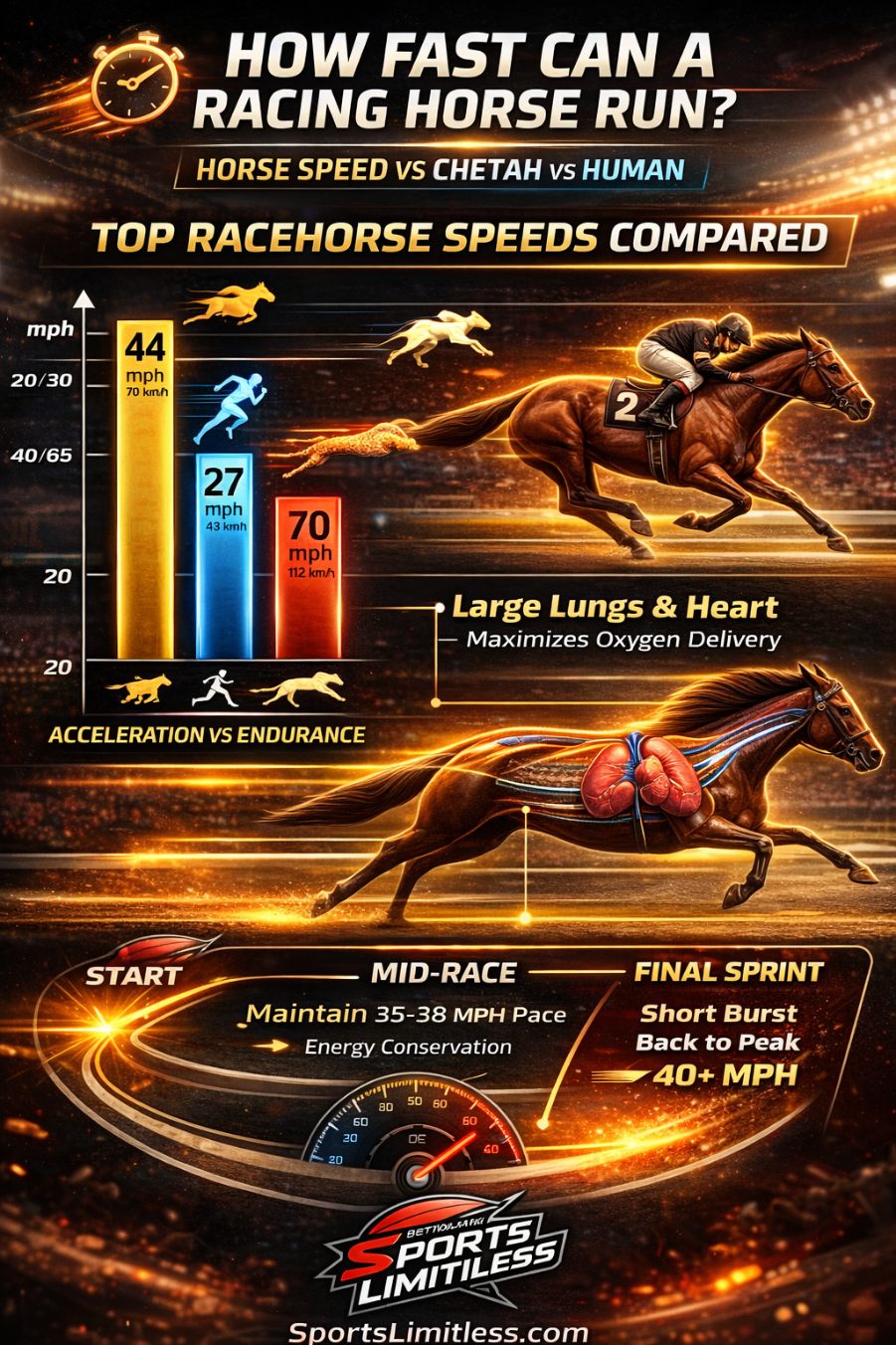 horse racing strategy timeline start mid race final sprint phases