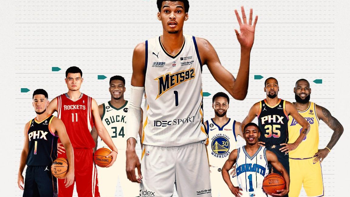 Victor Wembanyama height wingspan measurement is estimated at around 8 feet